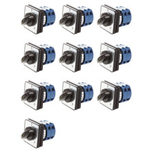 10X 660V 20A 6 Terminals 4 Positions Rotary Cam Changeover