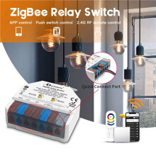 2X GLEDOPTO ZigBee 3.0 OFF Relay AC Power Electric APP Voice Control Push for Alexa Tuya GL-C-310P