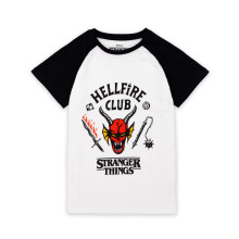 (11-12 Years) Stranger Things Short Sleeved T-Shirt (Unisex Kids White)