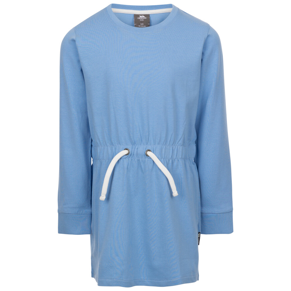Trespass (7-8 Years, Cornflower) Girls Summer Dress With Long Sleeve Junie