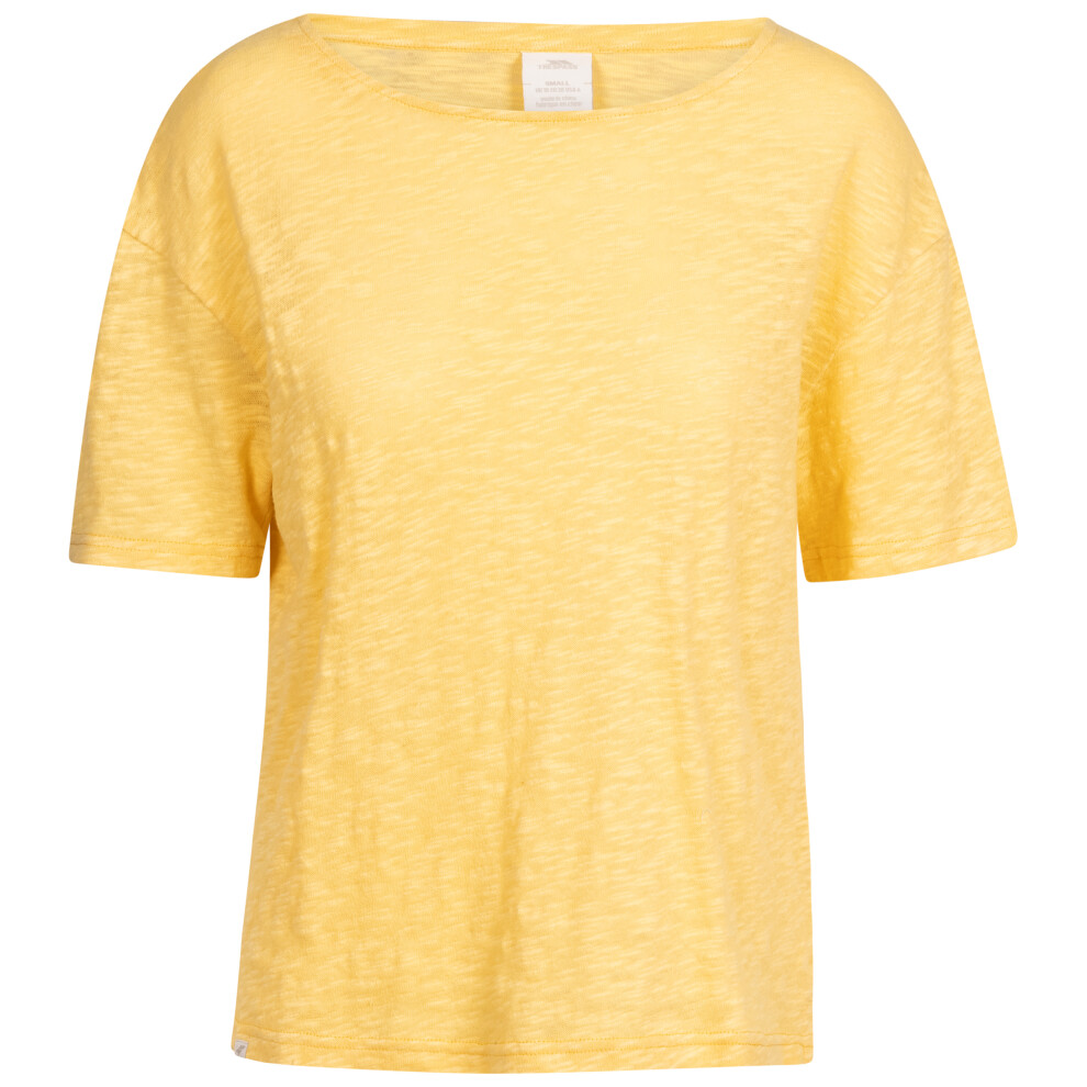 Trespass (14, Pale Maize) Womens Casual Boat Neck Slub Tshirt Maude