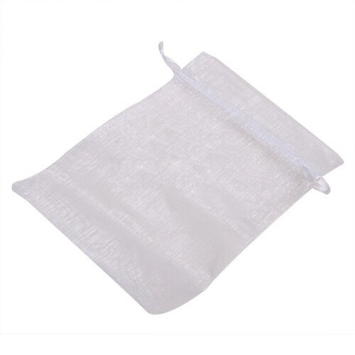 50X organza drawstring wedding gift bag White 2