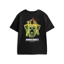 (5-6 Years) Minecraft Short Sleeved T-Shirt (Boys Black)