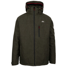 (L, Dark Vine Marl) Trespass Men's Waterproof Jacket - Fyfinn