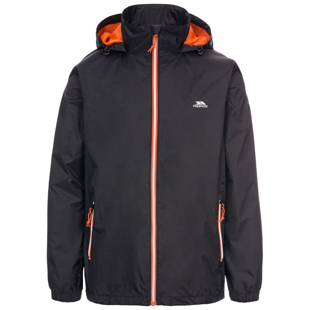 Trespass (Xs, Black) Mens Waterproof Jacket With Hood Briar