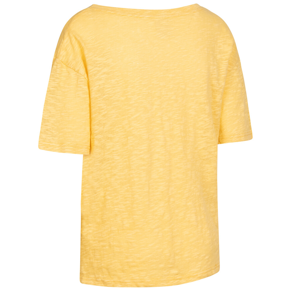 Trespass (12, Pale Maize) Womens Casual Boat Neck Slub Tshirt Maude
