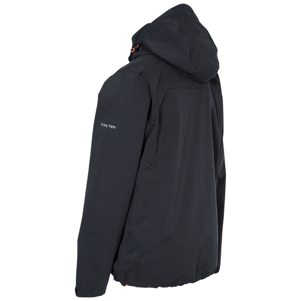 Trespass (Xxl, Black) Mens Waterproof Jacket With Hood - Weir
