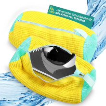 Sacs de lavage pour chaussures en maille de protection lot de 2 pièces robustes jaunes — filet lavage baskets