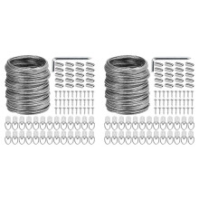 Kit de Alambre para Colgar Cuadros de 200 Piezas, Alambre Resistente de 100 Pies para Colgar Cuadros para Marco de Espejo Fotográfico