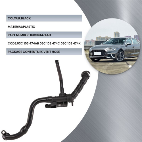 2X 03C103474AD Vent Hose Exhaust Hose for 2