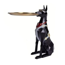 Resin Statue Decor Storage Organizer for Living Room Gift for Dog Lovers Pet Memorial Home Desk Decor