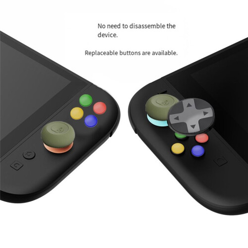 For Switch2 Split Protective Case Joystick Cap+D-Pad Button Cap Set for  2 D-PAD Color Button Cap Accessories