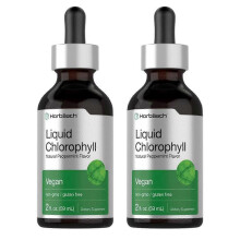 (2pcs) 59 ml flytande klorofylldropparserum, energibooster, naturlig deodorant, immunstöd och hudvård |