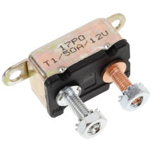 12V 50A Automatic Reset Circuit Breaker, 30A Overcurrent Protection for Cars, Trucks, RVs, Boats, 24V Compatible