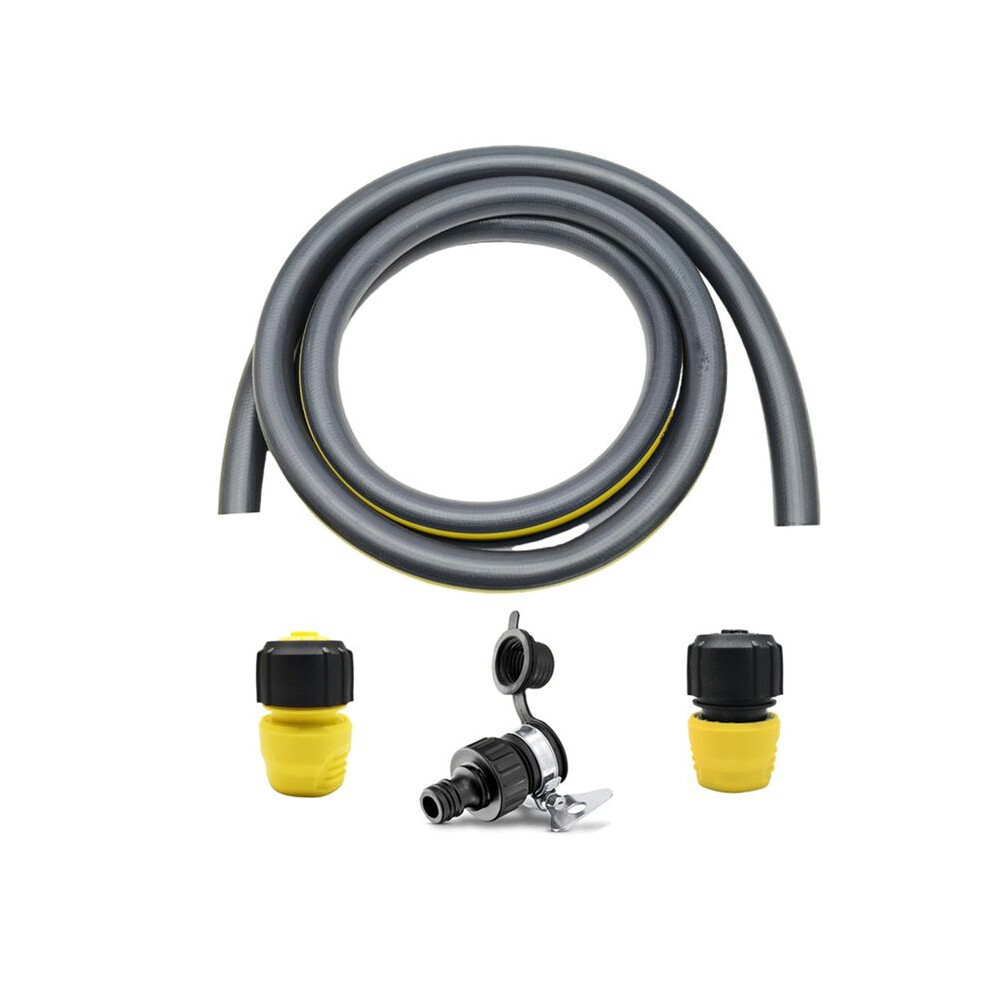 For Garden Hose 3/4 In X 9.8 Ft Flexible Kink Resistant Hose With Water Stop Joint Faucet Universal Joint Kit 6033360431997