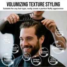 (1pcs) Χτενάκι styling με φαρδιά δόντια και αφράτη υφή, για όγκο, για unisex