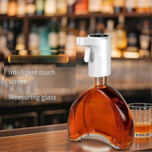 (White) Dispenser elettrico a pompa senza contatto per bottiglie, erogatore automatico di bevande per whisky,