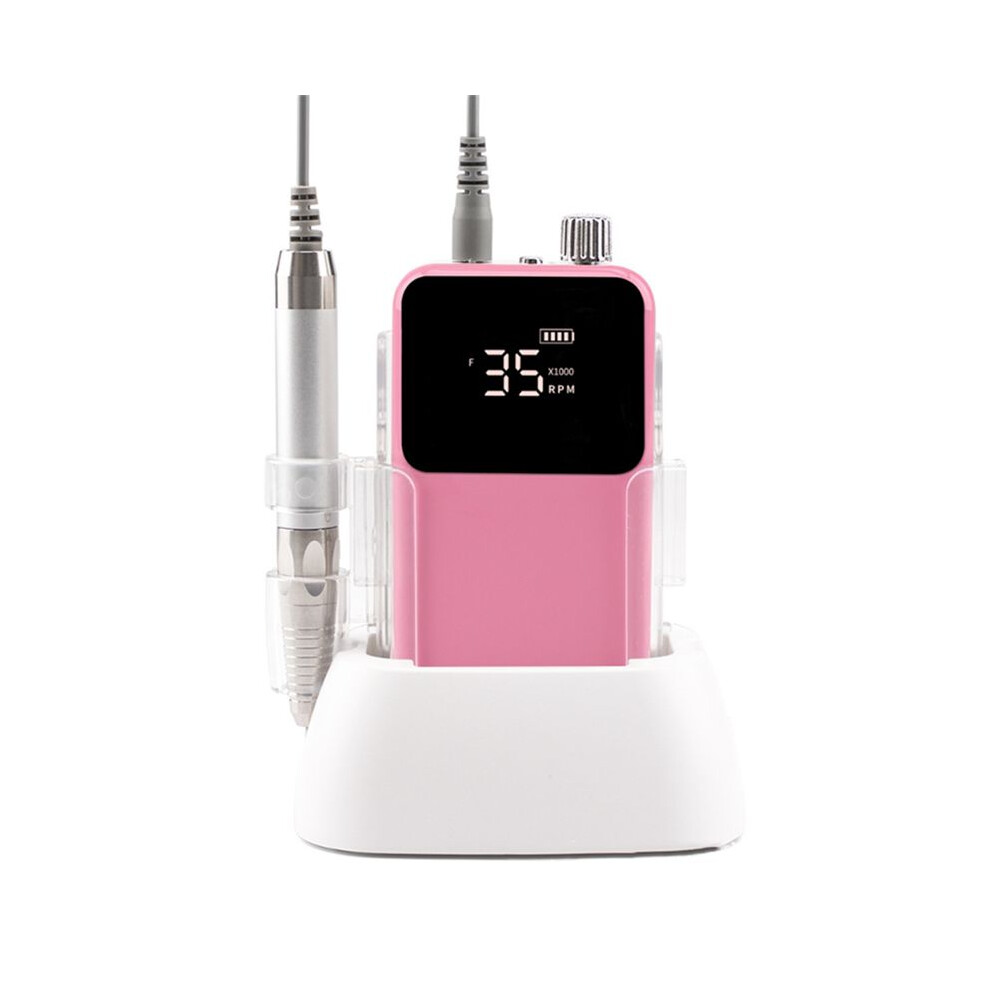 Tlily Rectangular Tabletop Cordless Nail Drill Machine 35000Rpm Rechargeable Cordless Manicure Electric Nail Grinder Eu Plug