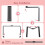 Foldable Nail Lamps for Desk,Large Nail Tech Light with PhoneHolder,Half Moon LedLight,Eyelash Extensions,Makeup,Spa(EU) 3