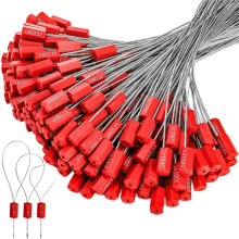 200 Pcs Steel Security Cable Seal, 11.8 Inch Numbered Security Tags Tamper-Proof Steel Container Wire Seal