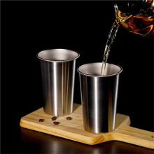 500ML Stainless Steel Pint Cups Unbreakable Water Tumblers Stackable Reusable Metal Tumbler Cups for Kids Travel