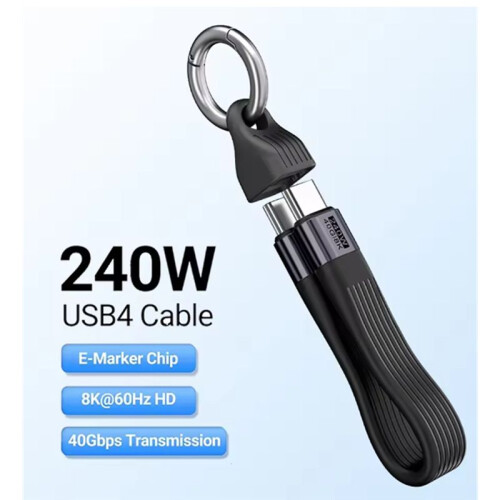 8K USB4 Type C Cable 240W PD3.1 QC4.0 Fast Charging Cable for Phone 40Gbps Data Transfer for Laptop 1