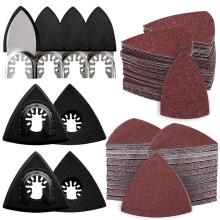 Kit Almohadillas Lijado para Herramientas Oscilantes 208 Piezas, con Almohadillas Lijado Triangulares y Almohadilla Lijado para Dedos, para Acabado