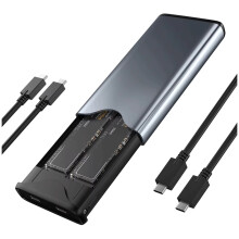 M.2 NVME Dual Protocol SSD-Behuizing Dual Bay &NVME SSD-Behuizing 10Gbps USB Type C SSD-Behuizing M.2 Harde Schijfbox