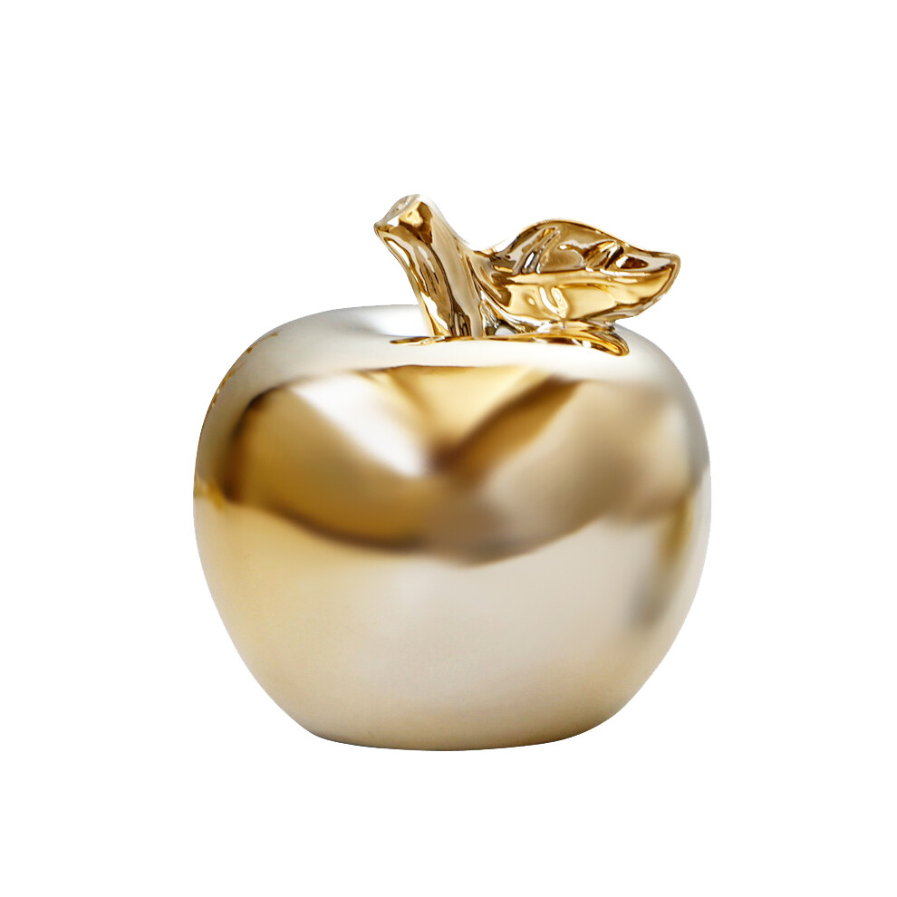 Semoic Ceramic Figurines Christmas Fruit Decoration Model Ornaments Figurines Props Home Decoration-Golden