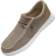 Chaussures de sport pour homme Mocassins en maille Confortables Légères Casual Beige 46 EU — chaussures homme slip-on
