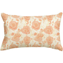 Dekorativer Kissenbezug für Kissen 30x50 cm Weiches Vintage Blumenmuster Rosa — kissenbezug dekorativ 30x50, blumen kissenbezug vintage
