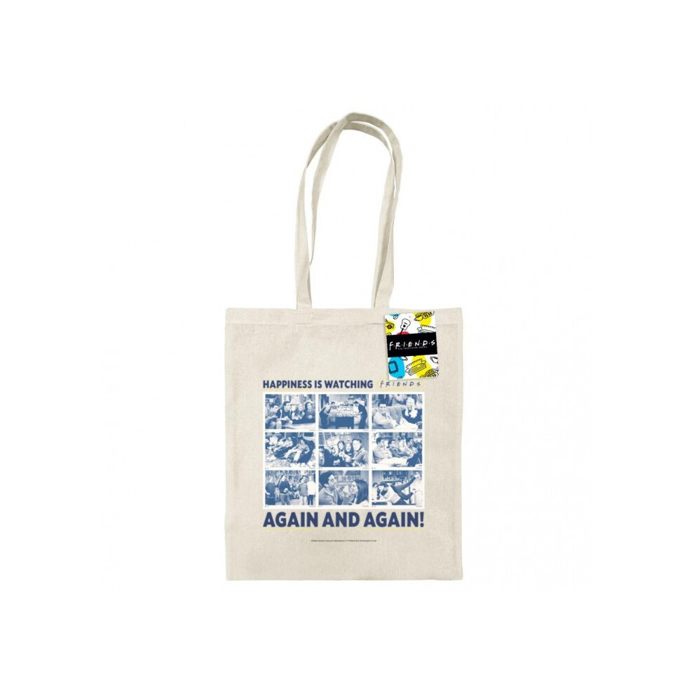Friends Happiness Is Watching Tote Bag