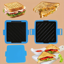 (Blue) Microwave toaster, microwave sandwich toaster, microwave toaster for toast, waffles, sandwiches