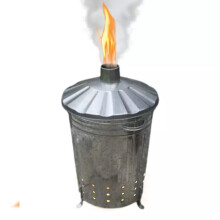 (90L) 90L GALVANIZED INCINERATOR GARDEN RUBBISH FIRE BIN PAPER LEAF WOOD WASTE BURNER