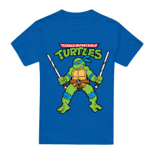 (3XL, Royal Blue) Teenage Mutant Ninja Turtles Mens Leonardo Retro T-Shirt