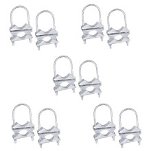 Double Antenna Mast Clamp V-Jaw Bracket U Bolts Pipe Mounting Hardware 10 Sets for Yagi WiFi Antenna, TV Antenna