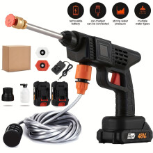 (1pack) 3000PSI Cordless Power Cleaner with 2 Batteries, Wireless Portable Pressure Cleaner, Rechargeable Battery Jet Wash