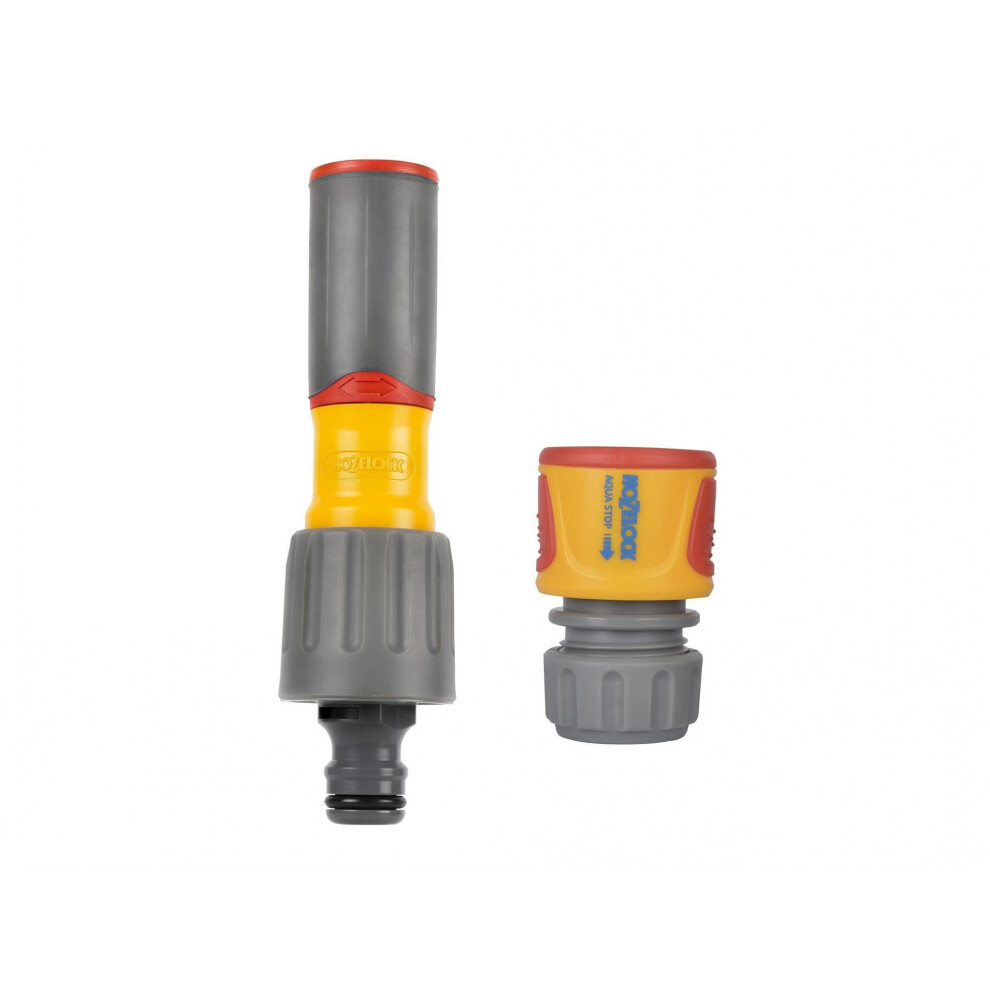 Hozelock 3-In-1 Nozzle & Aquastop Connector
