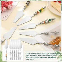 Juego de 6 Piezas de Utensilios Decorativos de Acero Inoxidable para Servir Pizza y Tarta, Ideales para Diversas Ocasiones.