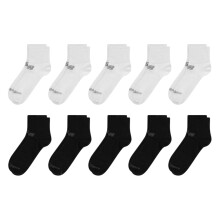 (7 UK-8.5 UK, White/Black) New Balance Unisex Adult Ankle Socks (Pack of 10)