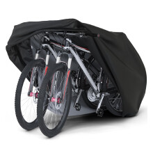(Black) A Bike Cover for 2 Or 3 Bicycles, Suitable for All Seasons, Features a Lock Hole, Designed for Mountain, Road