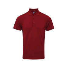 (4XL, Burgundy) Premier Mens Coolchecker Plus Piqu Polo Shirt