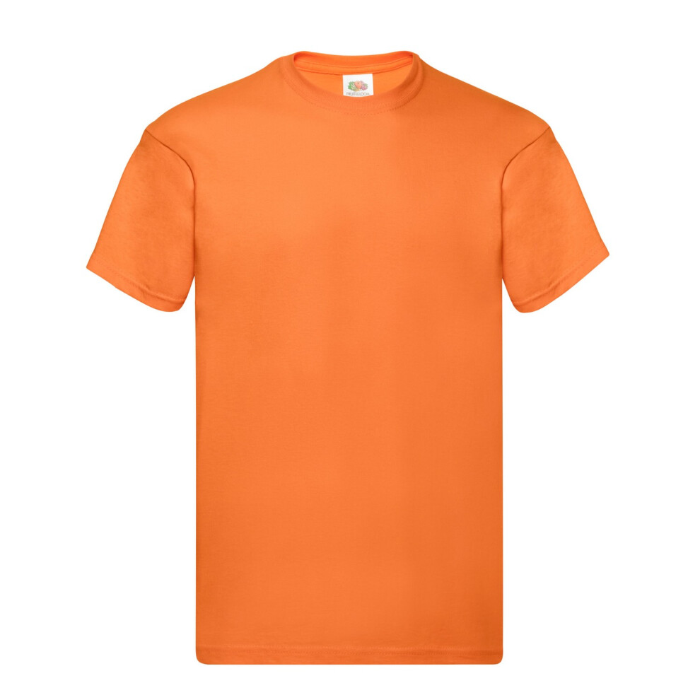 Fruit Of The Loom (L, Orange) Mens Original T-Shirt
