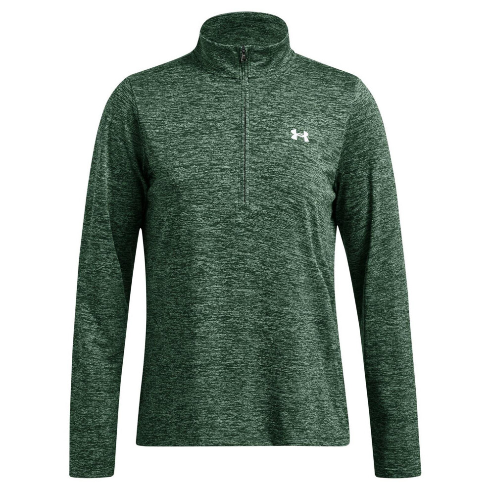 Under Armour (8 Uk, Forest Green) Womens/Ladies Tech Textured Half Zip Top