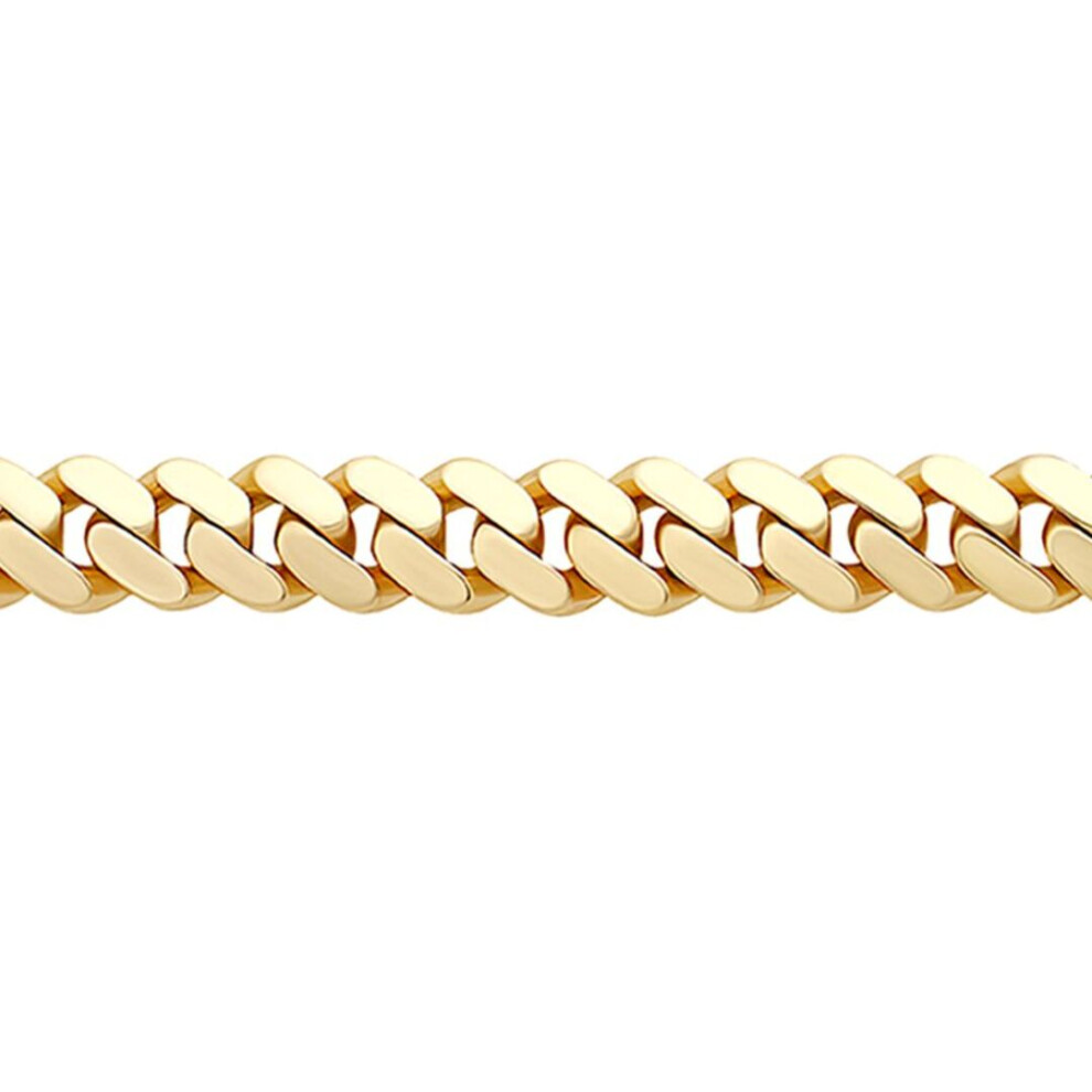 Jewelco London (26) Men's Solid 9Ct Yellow Gold Domed Cuban Curb 12Mm Chain Link Necklace - Jbb456
