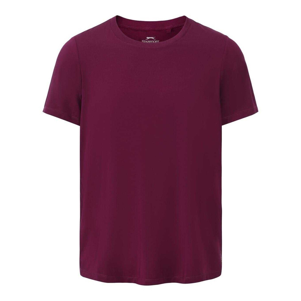 Slazenger (12 Uk, Plum) Womens/Ladies Crossover Hem Training T-Shirt