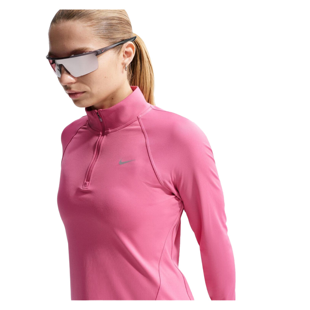 Nike (14 Uk, Peony) Womens/Ladies Swoosh Long-Sleeved Running Top