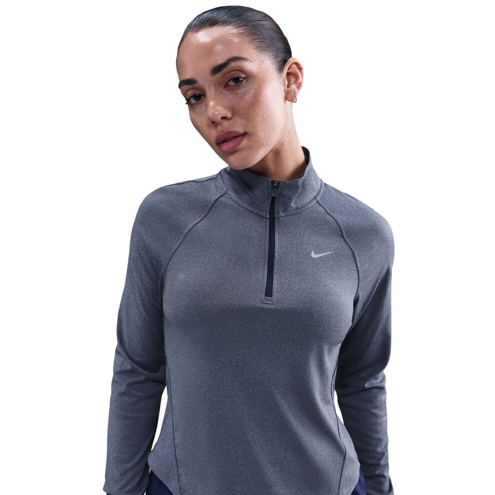 Nike (12 Uk, Midnight Navy) Womens/Ladies Swoosh Long-Sleeved Running Top