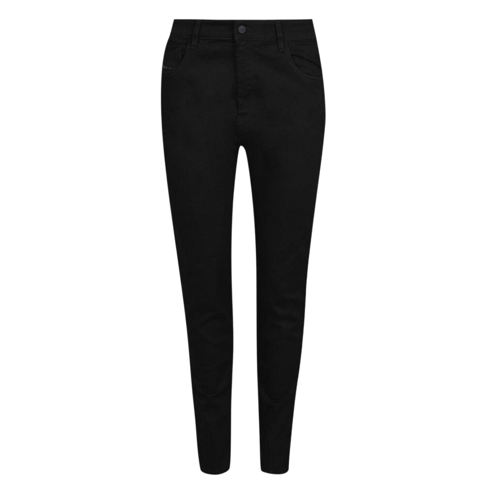 Diesel (28R, Black) Womens/Ladies High Rise Skinny Jeans