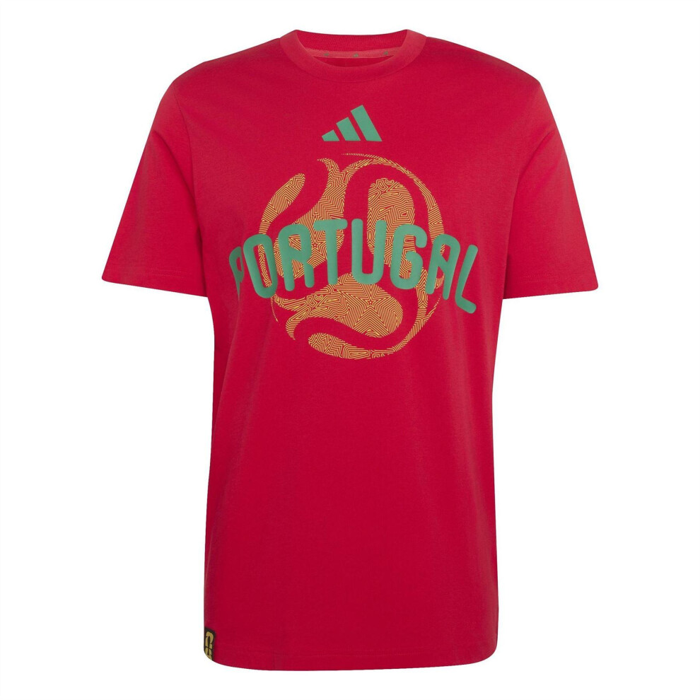 Adidas (L, Bold Red) Mens Portugal Fifa World Cup 26 T-Shirt